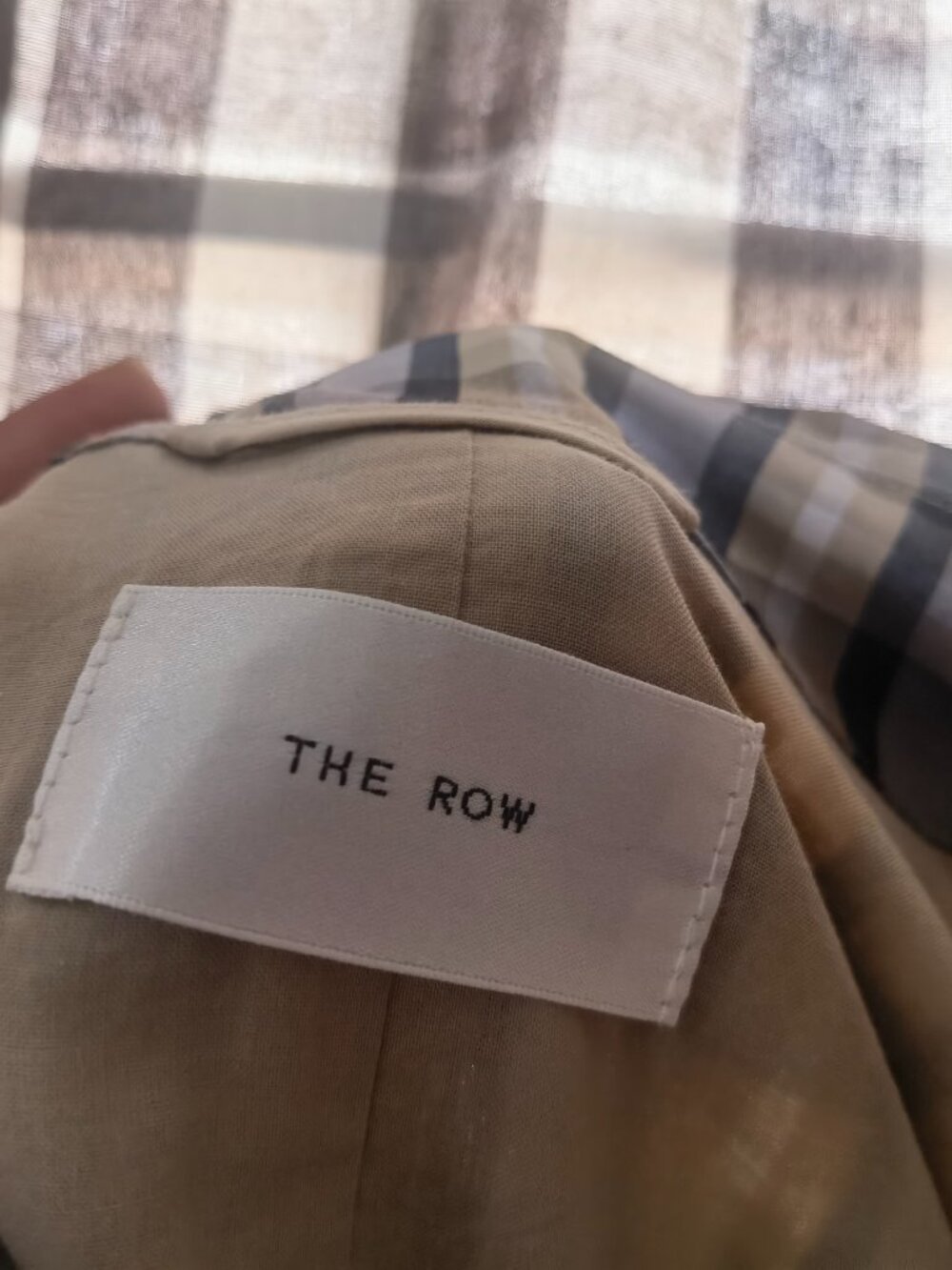 THE ROW tavishina checked silk and cotton-blend poplin coat - Picture 12 of 13